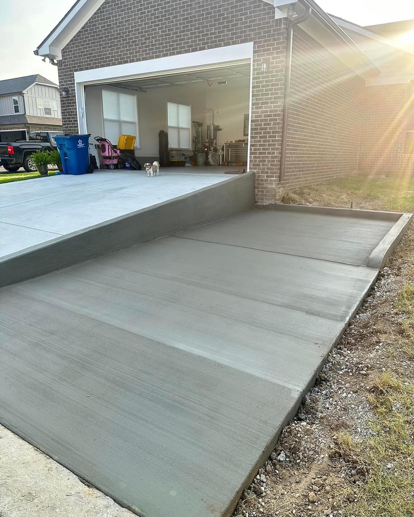 Concrete Driveway Addition in Nashville by Titan Concrete Company
